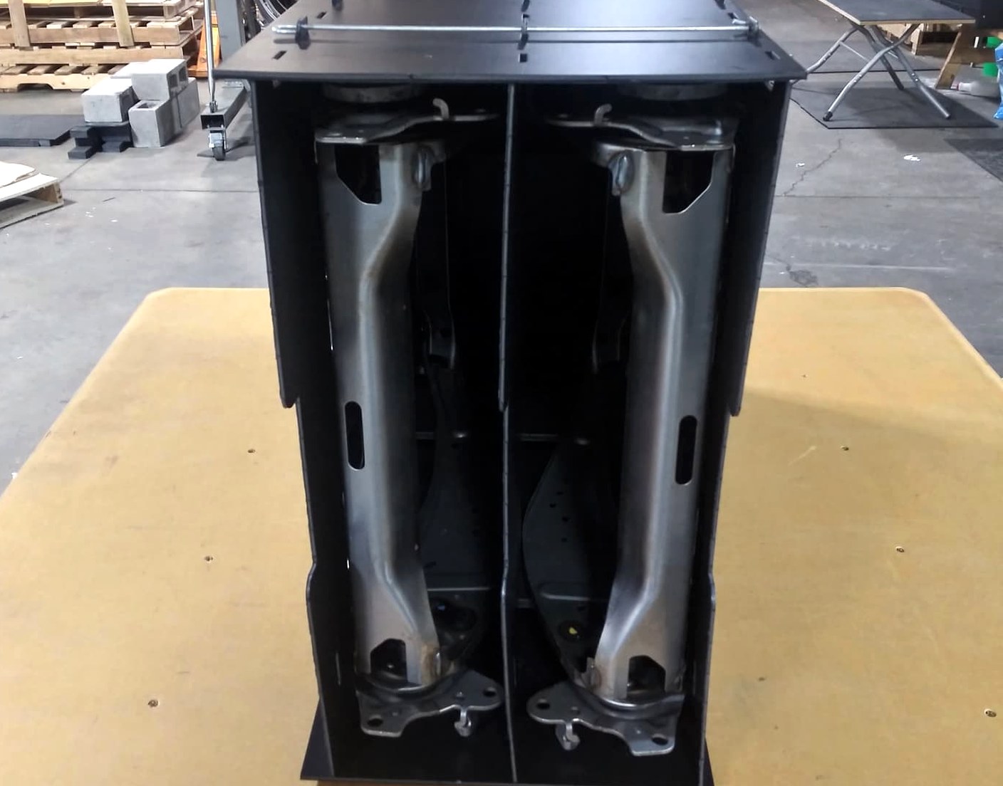 Solid-HDPE partition system built in the Duralok shop